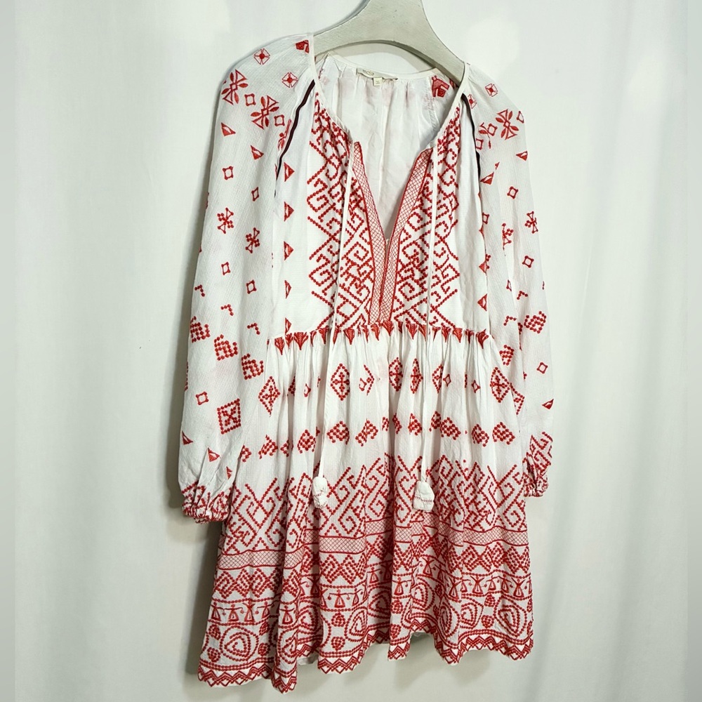 Maje Rolipa Embroidery Cotton Baby-Doll Dress - Picture 6 of 11